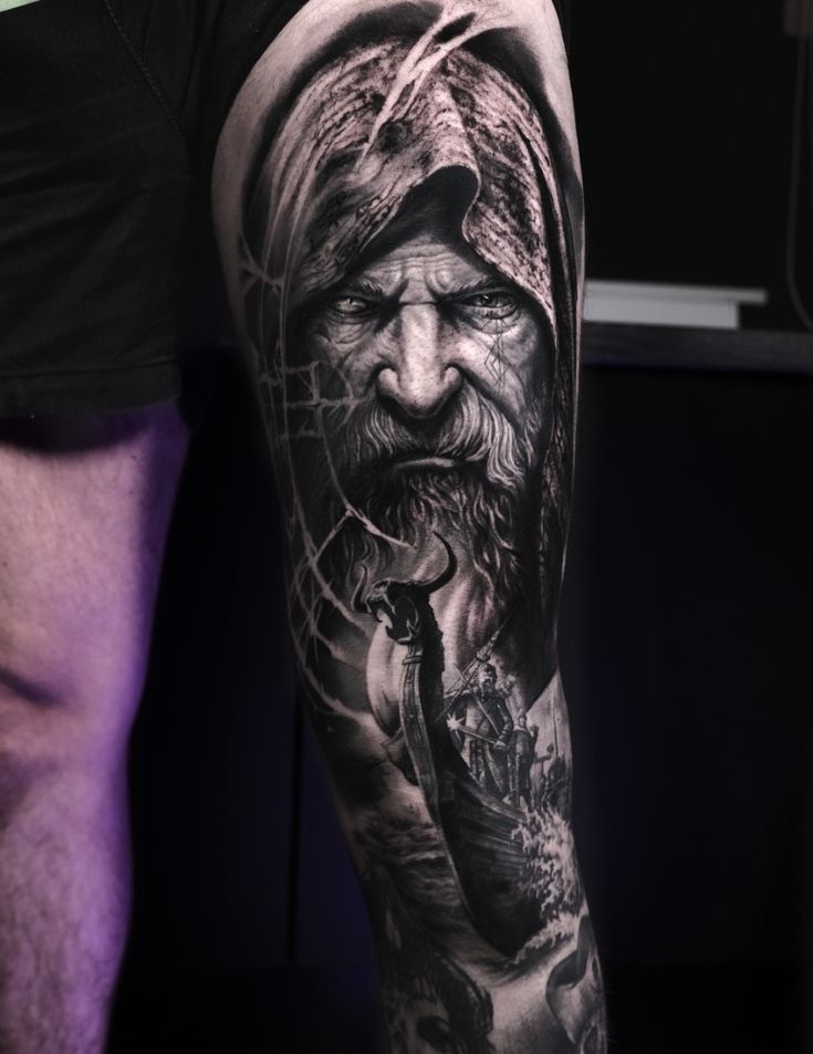 Realistic Black & Grey Tattoo 4