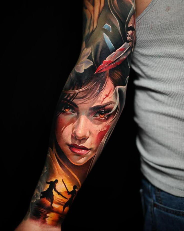 Realistic Colour Tattoo 7