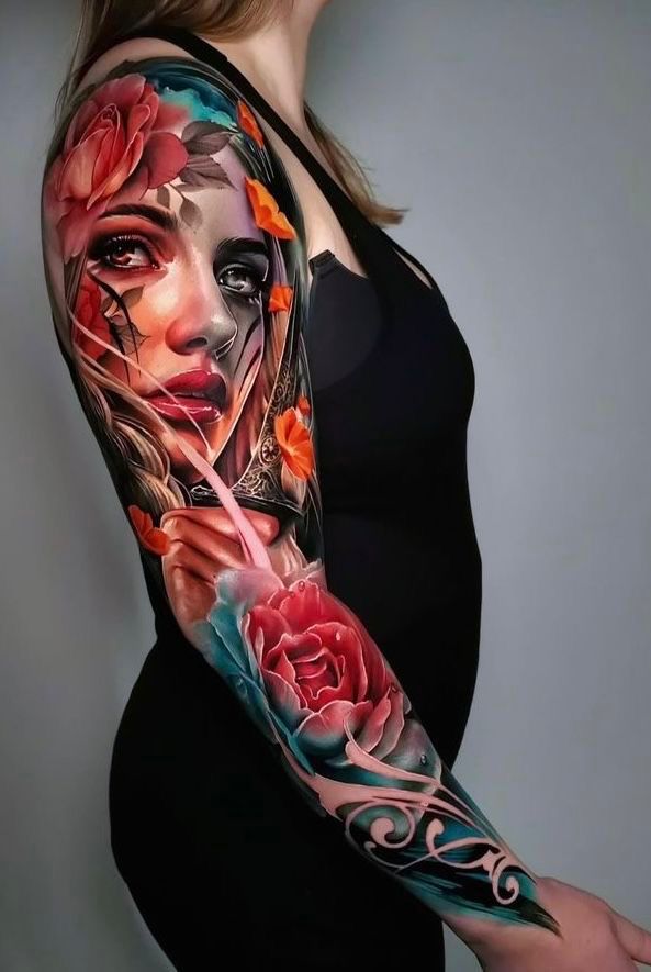 Realistic Colour Tattoo 8